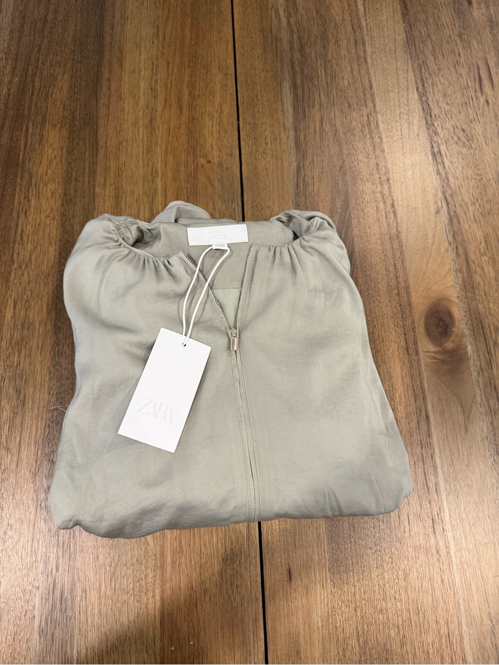 ZARA Light Khaki Bomber Jacket